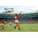 Geoff Hurst Signed 12 x 8 inch World Cup 1966 Football Photograph