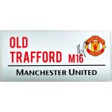 Bruno Fernandes Signed Manchester United Old Trafford Street Sign