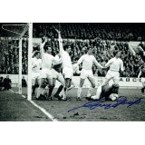 Garry Sprake Signed 12x8 inch Photograph In Action For Leeds United