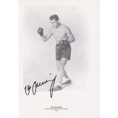 Max Schmeling (1905-2005) Heavyweight Boxing signed Photo