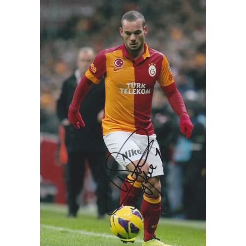 Wesley Sneijder Signed 8x12 Galatasaray Photo