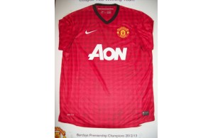 Manchester Utd  Signed 2012/13 League Champions Squad Shirt