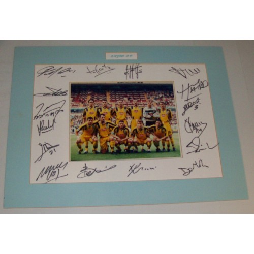 Lazio Signed Mount With Team Photo By 14 Players