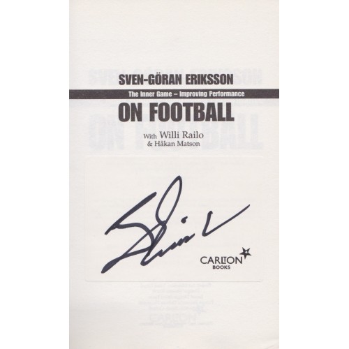 Sven Goran Erikksson 'On Football' Signed Book