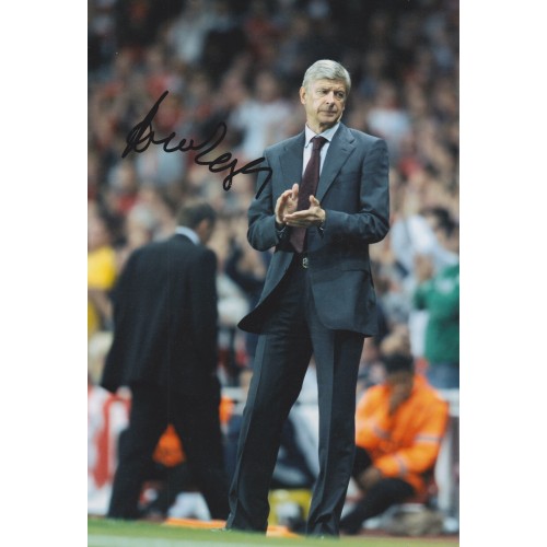 Arsene Wenger 8x12 Signed Arsenal Photograph
