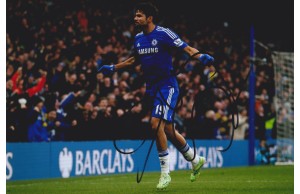 Diego Costa  Signed 8x12 Chelsea Photograph