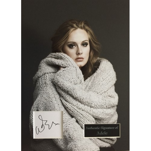 Adele Signed Card 12 x 16 Photograph Display
