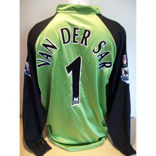Edwin Van Der Sar Game Worn/Issued  Fulham Goalkeepers Shirt Season 2004-05 