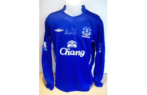 Phil Neville Signed Everton Game Worn/Issued Blue No.18 Shirt Season 2010-11