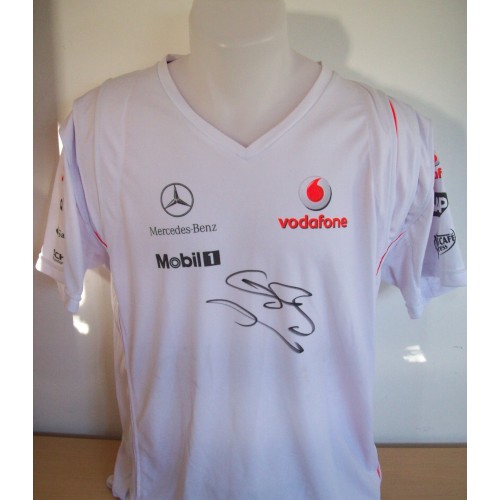 Jenson Button Signed McLaren Mercedes Shirt!