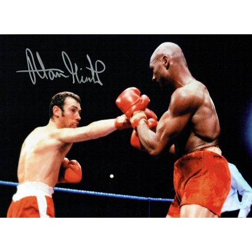 Alan Minter Signed 12x16 Marvin Hagler Boxing Photograph