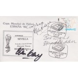 Alan Ball, Howard Kendall & Colin Gray, Signed 1982 Spanish World Cup FDC