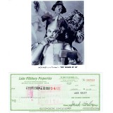 Jack Haley (1897 1979) Tin Man Wizard of Oz Signed 1974 Cheque.