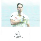 Steve Smith Australia Cricketerc Signed White Postcard (Photo Not Included)