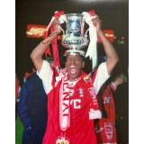 Ian Wright Signed 8x10 Inch Arsenal Football Photograph