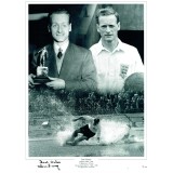 Tom Finney Signed Ltd Edition 9/100 Montage 16 x 12 inch Photograph