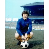 John Hollins (1946-2023) Signed Chelsea 10x8 Inch Football Photograph